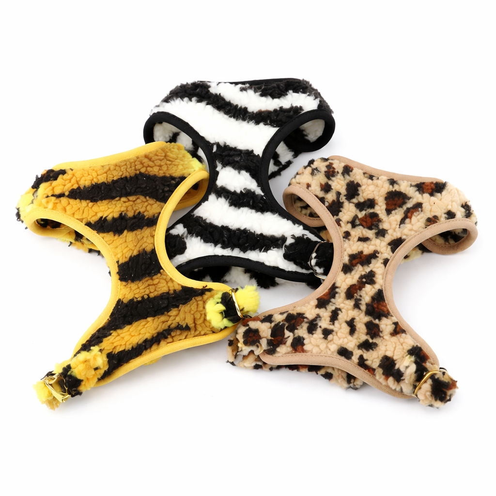 Lambs Wool Dog Harness Sets - Printed