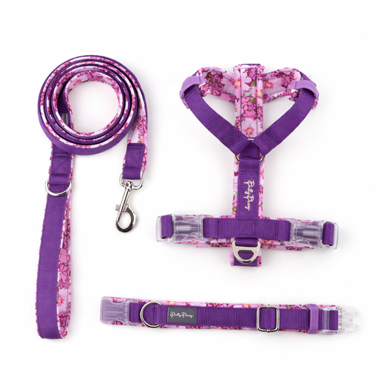 Complete Harness Sets - Purple Flowers