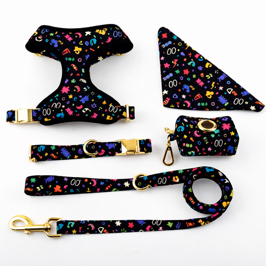 Neoprene Printed Dog Harness - Party