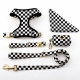 Neoprene Printed Dog Harness - Check