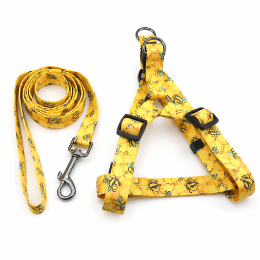 Nylon Double Strength Dog Harness -Printed